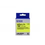 Epson labelcartridge Fluorescent LK-4YBF zwart/geel 12mm (9m)