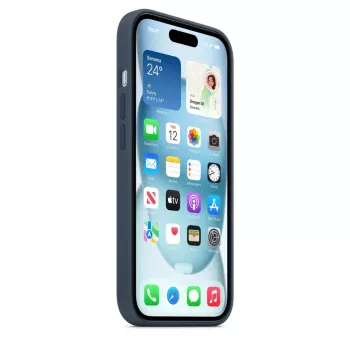Siliconen hoesje Apple iPhone 15 MagSafe Storm Blue