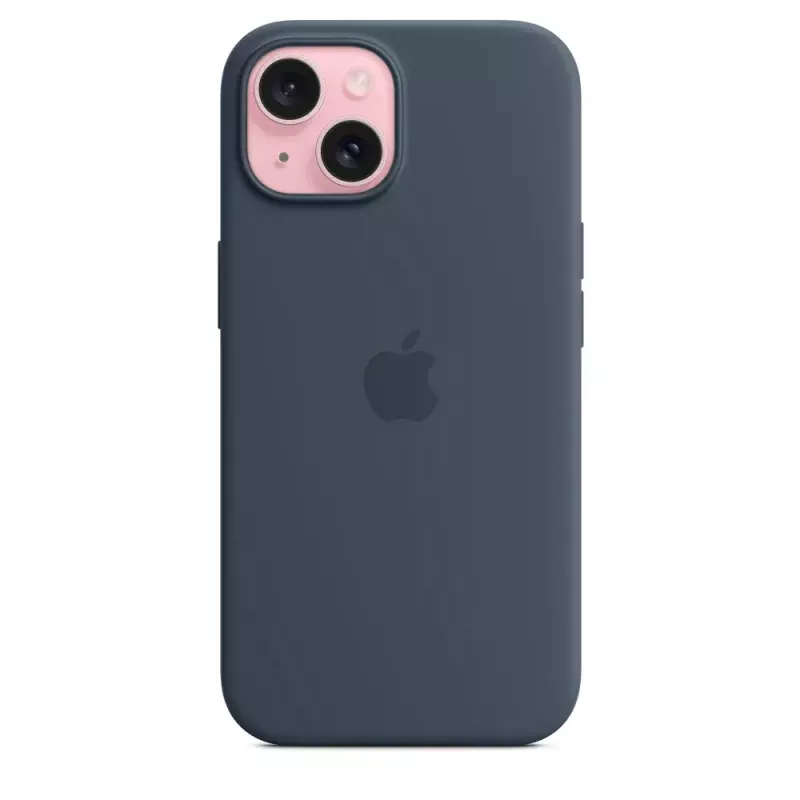 Siliconen hoesje Apple iPhone 15 MagSafe Storm Blue
