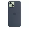 Siliconen hoesje Apple iPhone 15 MagSafe Storm Blue