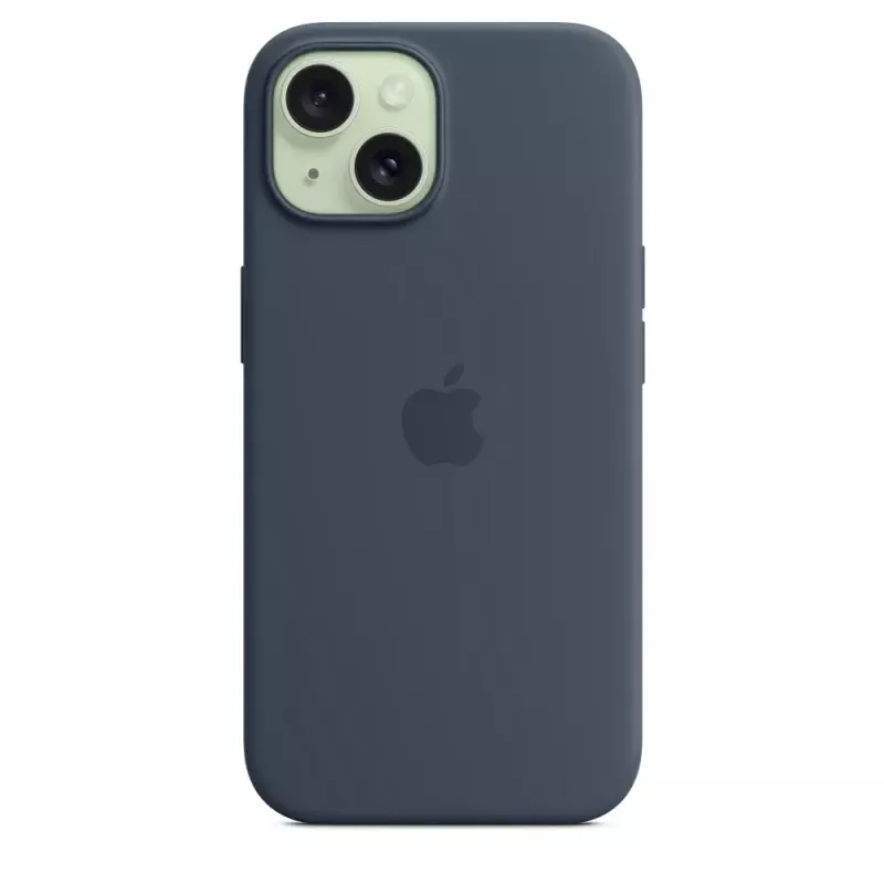 Siliconen hoesje Apple iPhone 15 MagSafe Storm Blue