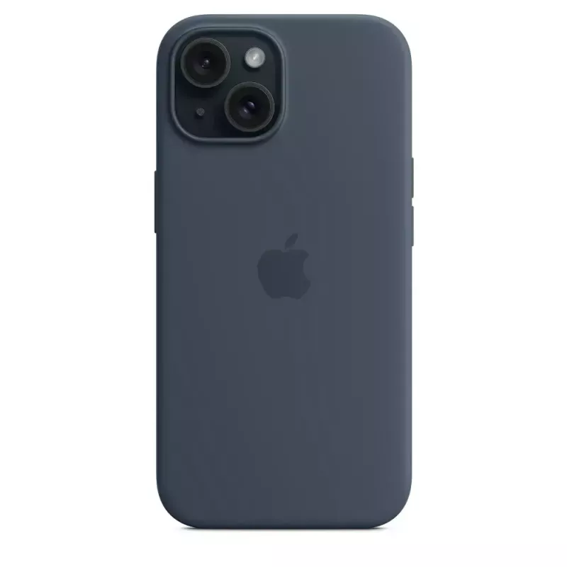 Siliconen hoesje Apple iPhone 15 MagSafe Storm Blue