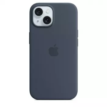 Siliconen hoesje Apple iPhone 15 MagSafe Storm Blue