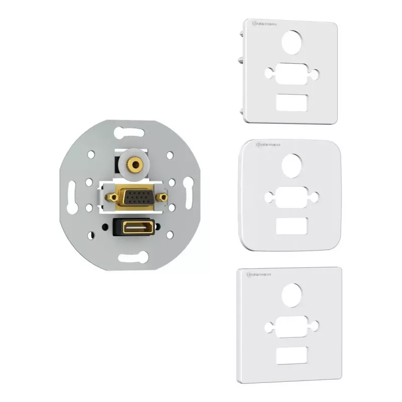 Aansluitdoos HDMI VGA 3,5 mm Kindermann 7456000586
