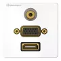 Aansluitdoos HDMI VGA 3,5 mm Kindermann 7456000586