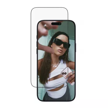 Displayschermbescherming PanzerGlass SAFE. voor iPhone 17 Pro Max – ultra-groothoek-PET-folie met zwarte rand, EasyAligner, kras- en stootvast