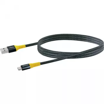 USB-kabel Schwaiger WKUM10 511 1,2 m USB-A Micro-USB B zwart geel
