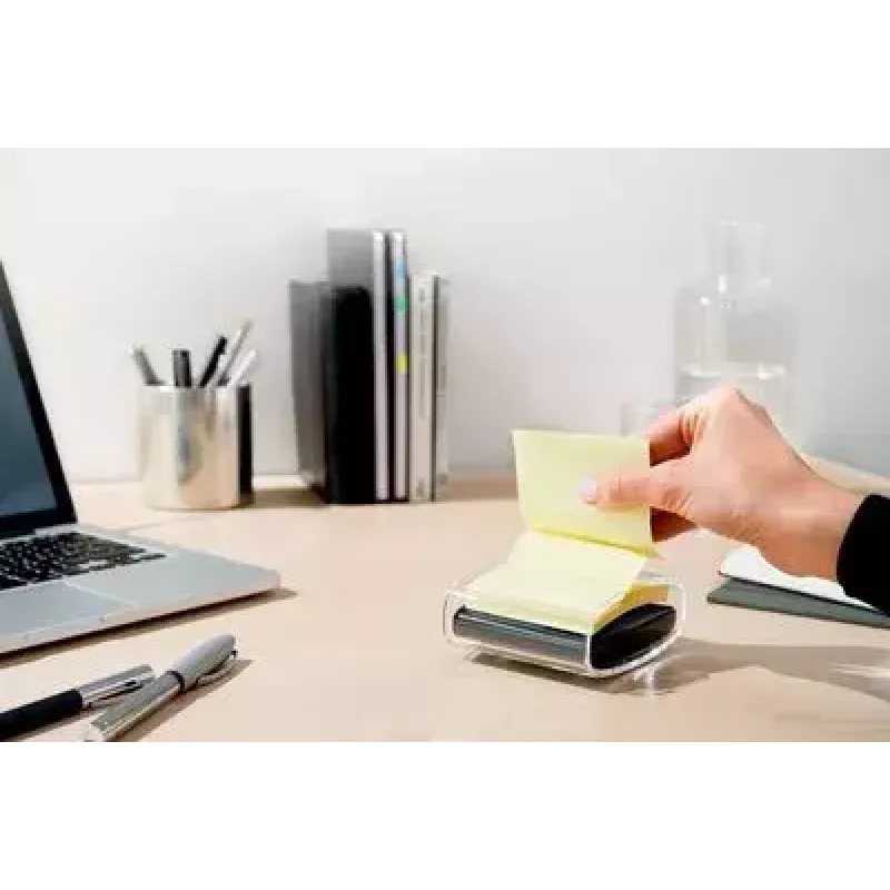 3M Post-it PRO-B1Y Z-Notes dispenser met 1 blok (90 vellen), zwart/geel