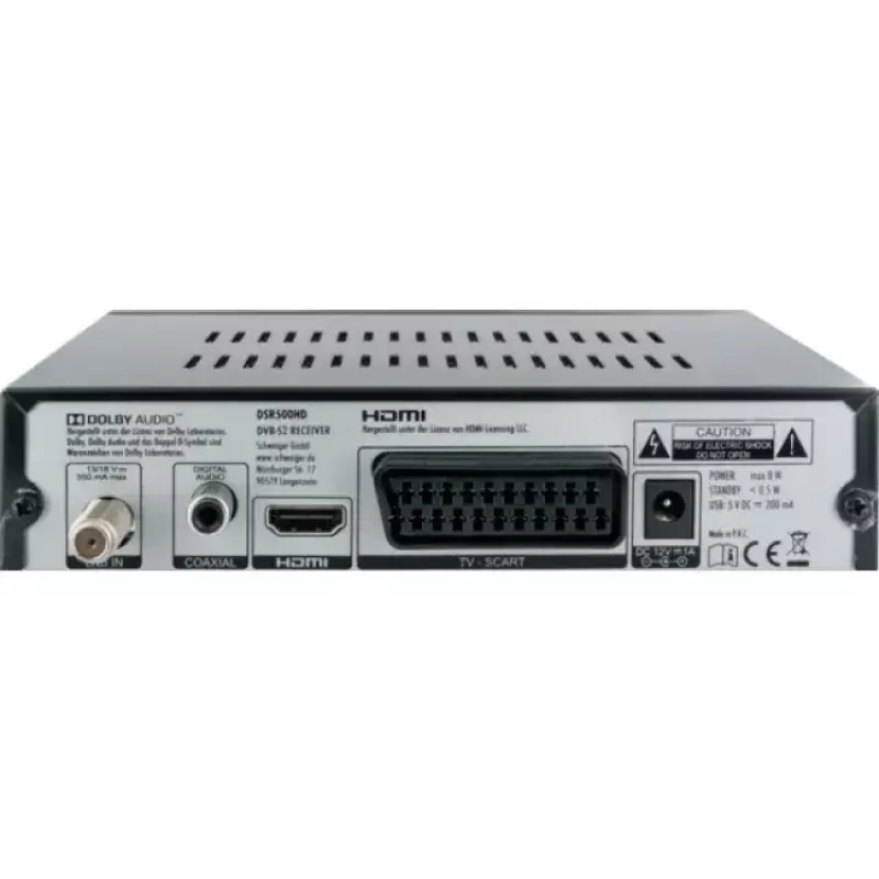 Set-topbox Schwaiger DSR500HD kabel Full HD zwart