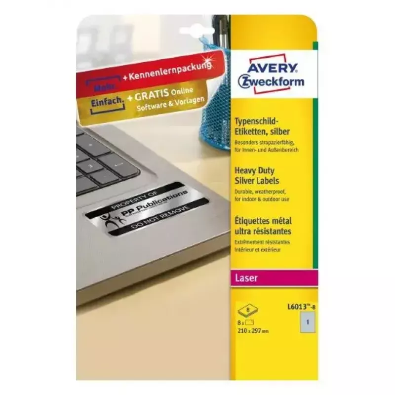 Zelfklevend printeretiket Avery L6013-8