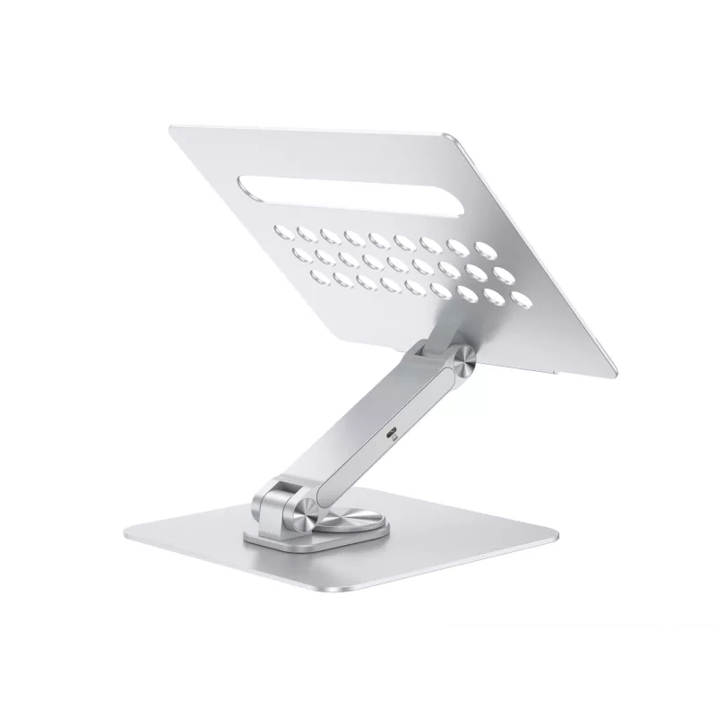 Conceptronic DONN27G, laptopstandaard, zilver, aluminium, 360°, USB 3.2 Gen 1 (3.1 Gen 1) Type-C, 5000 Mbit/s