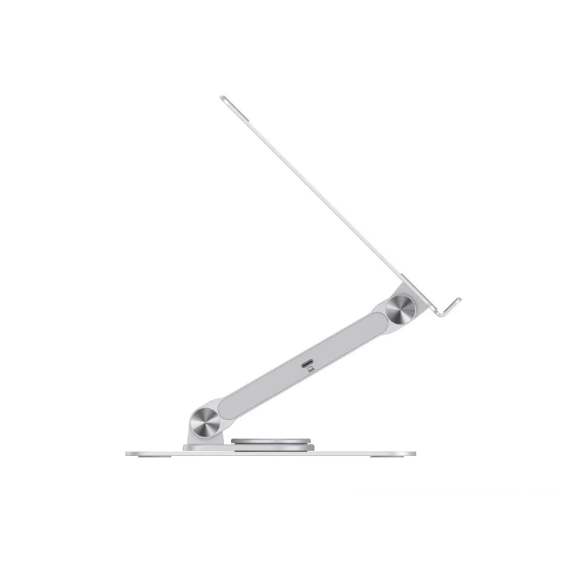 Conceptronic DONN27G, laptopstandaard, zilver, aluminium, 360°, USB 3.2 Gen 1 (3.1 Gen 1) Type-C, 5000 Mbit/s