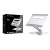 Conceptronic DONN27G, laptopstandaard, zilver, aluminium, 360°, USB 3.2 Gen 1 (3.1 Gen 1) Type-C, 5000 Mbit/s