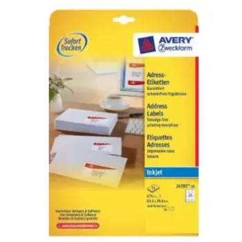 Printeretiketten Avery J4792-25 wit