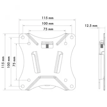 Wandhouder Schwaiger LWHF2725 513 zwart
