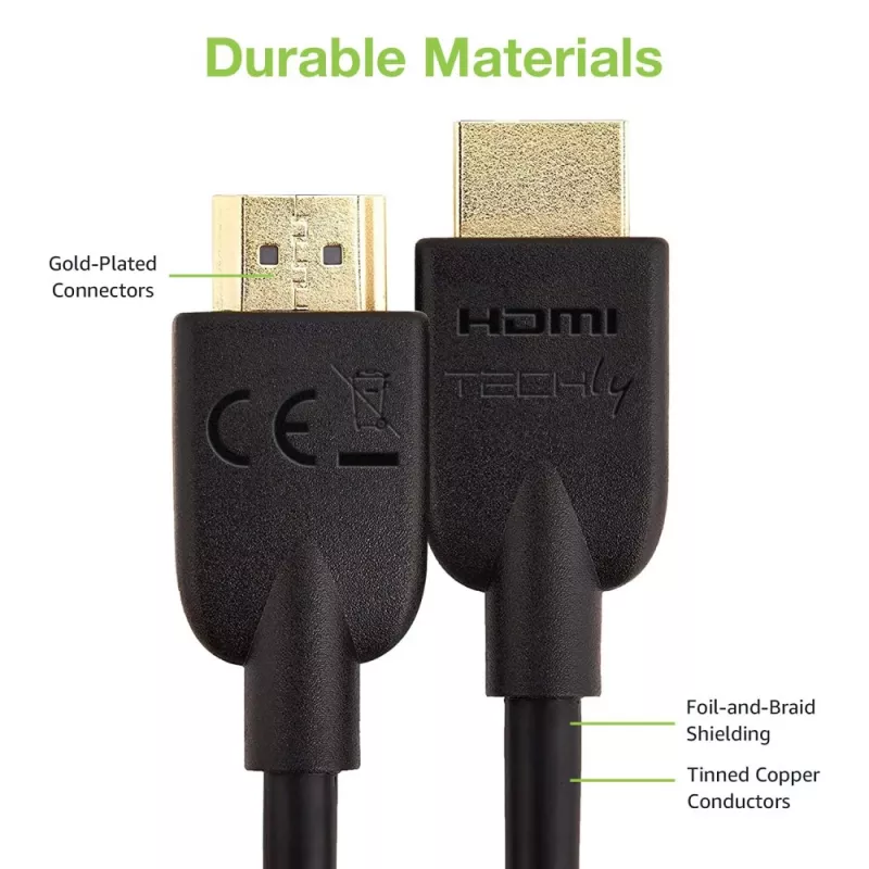 Techly ICOC HDMI2-4-020T HDMI-kabel 2 m HDMI Type-A (standaard) zwart