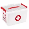 Opbergbox Sunware Q-line rechthoekig rood wit