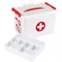 Opbergbox Sunware Q-line rechthoekig rood wit