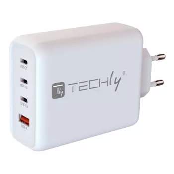 Techly IPW-PD140W-WH mobiele oplader powerbank, smartphone, tablet, universeel wit AC snelladen binnen