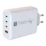 Techly IPW-PD140W-WH mobiele oplader powerbank, smartphone, tablet, universeel wit AC snelladen binnen