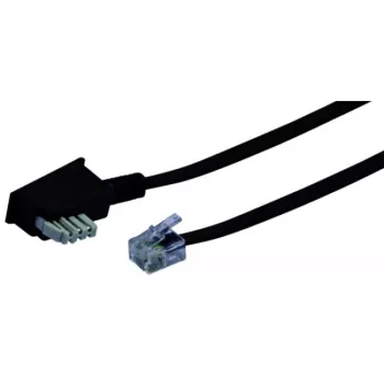 Kabel RJ-11 Schwaiger 10m TAE-N zwart