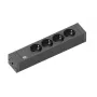 Verlengsnoer Bachmann 420.0017 2m 4 AC-stopcontacten binnen zwart