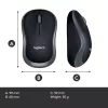 Muis Logitech M185 Swift Wireless grijs