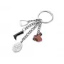 Sleutelhanger TROIKA KR13-17/CH zwart bruin zilver 46mm 4mm 40g