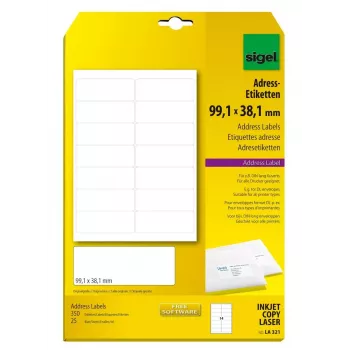 Niet-plakkende etiketten Sigel LA321