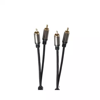 Audiokabel ShiverPeaks BS20-41155 1,5 m 2xRCA zwart