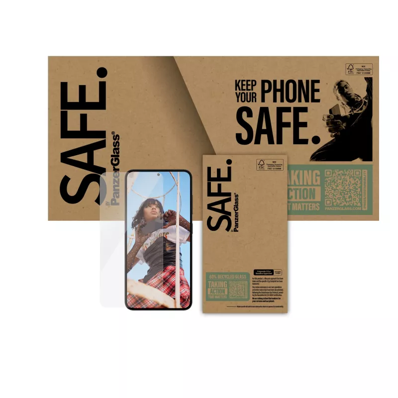 PanzerGlass SAFE. by ® displayscherm Samsung Galaxy S25 | S24 | Ultra-Wide Fit