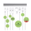 Techly ICA-NTB-DOCK91 bedraad USB 3.2 Gen 1 (3.1 Gen 1) Type-C zilver