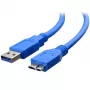 Techly USB 3.0 Superspeed kabel A / Micro B 3m blauw ICOC MUSB3-A-030
