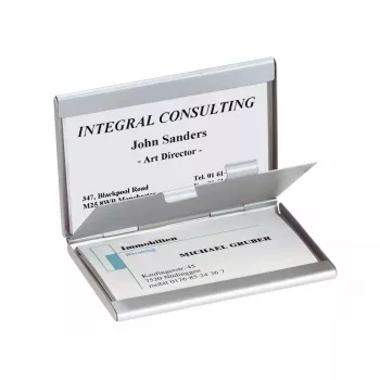 Visitekaartjeshouder Sigel VZ136 aluminium zilver