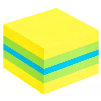 3M Post-it 2051L notitieblaadjes vierkant blauw, groen, turquoise, geel 400 vel zelfklevend