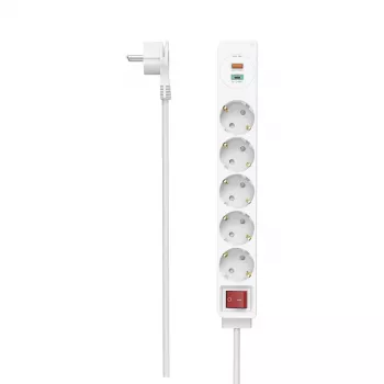 Hama 00223186 stekkerdoos 1,4 m 5 stopcontacten binnen wit
