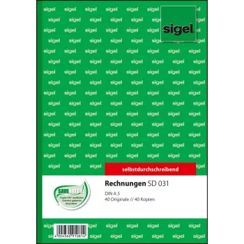 Bedrijfsformulier Sigel SD031 groen A5 80 vel