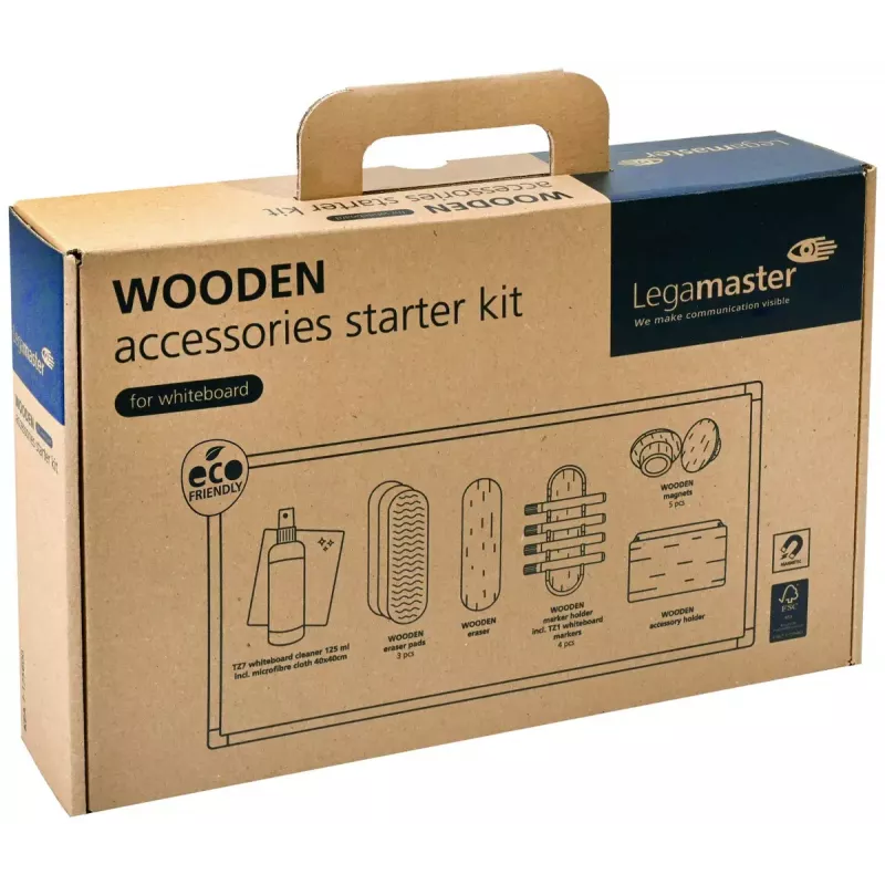 Accessoireset Legamaster WOODEN 17-delig FSC-gecertificeerd