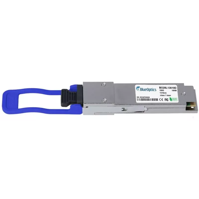 Glasvezel-transceivermodule BlueOptics 100GQSFP-LR4-4= met QSFP28-interface