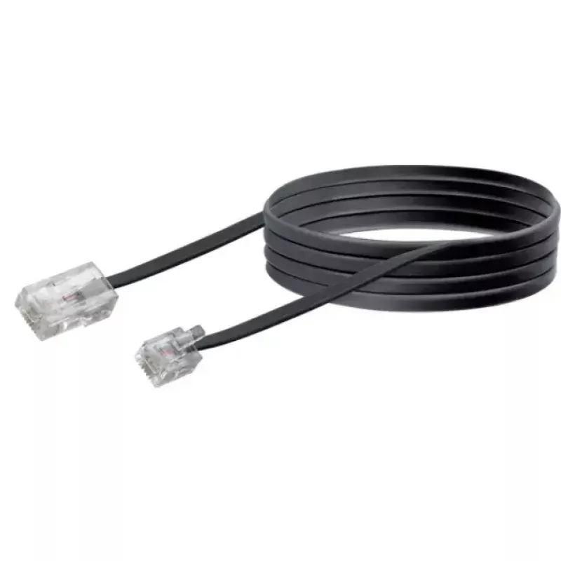 Netwerkkabel Schwaiger 3,0 m RJ-11 - RJ-45 3 m zwart