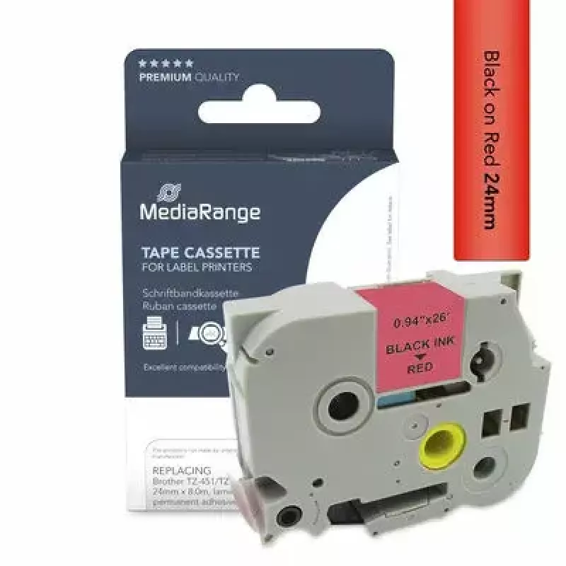 Etiketteerband MediaRange MRBTZ451 compatibel met Brother TZ-451