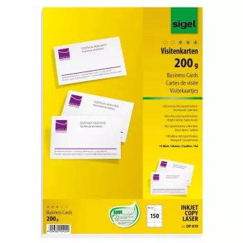 Visitekaartje Sigel DP839 laser/inkjet wit