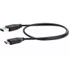 USB-kabel Schwaiger LK 050 C USB 3.2 Gen 2 0,5m USB A USB C zwart