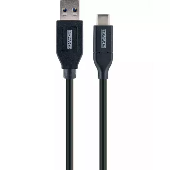 USB-kabel Schwaiger LK 050 C USB 3.2 Gen 2 0,5m USB A USB C zwart