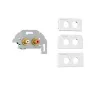 Kindermann Konnect Design Click 2x RCA audio L/R aansluitmodule, grijs/wit (7456000410)