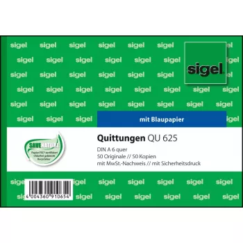 Business form Sigel QU625 groen A6 100 vel