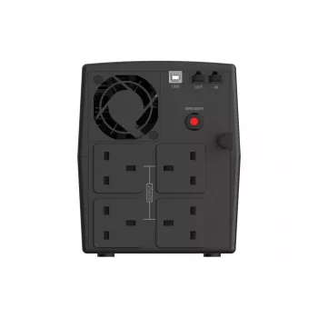 Conceptronic ZEUS03G 1200VA 720W USV, 4 UK-stopcontacten, HID-USB, RJ45 in-/uitgang, AVR