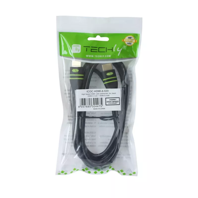Techly 5m High-Speed HDMI-kabel met ethernet A/A M/M ferriet ICOC HDMI-FR-050