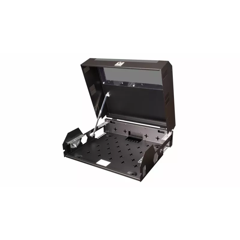 Wandmontage rack apparatuur slank Flex 19' kast 5U RAL9005 zwart