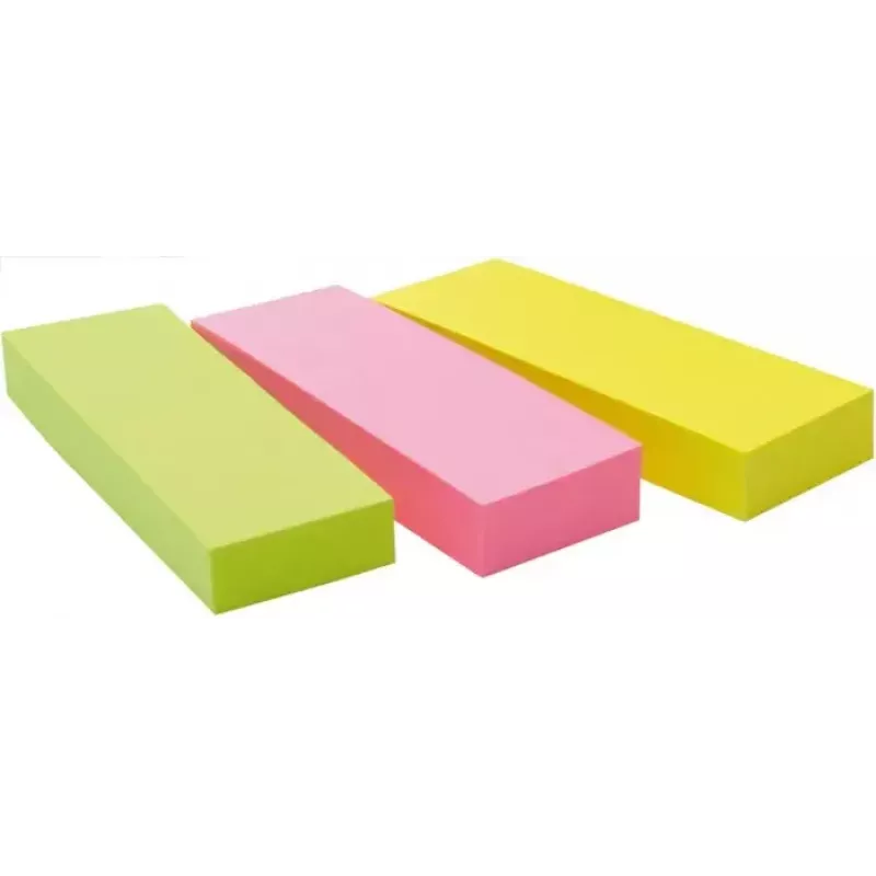 3M 671-3 plaknotities rechthoek groen, roze, geel 100 vel zelfklevend